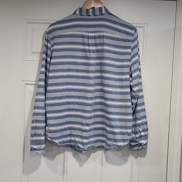 SHIRT: Button Down Chaps Denim Chambray Shirt - Picture 3 of 8